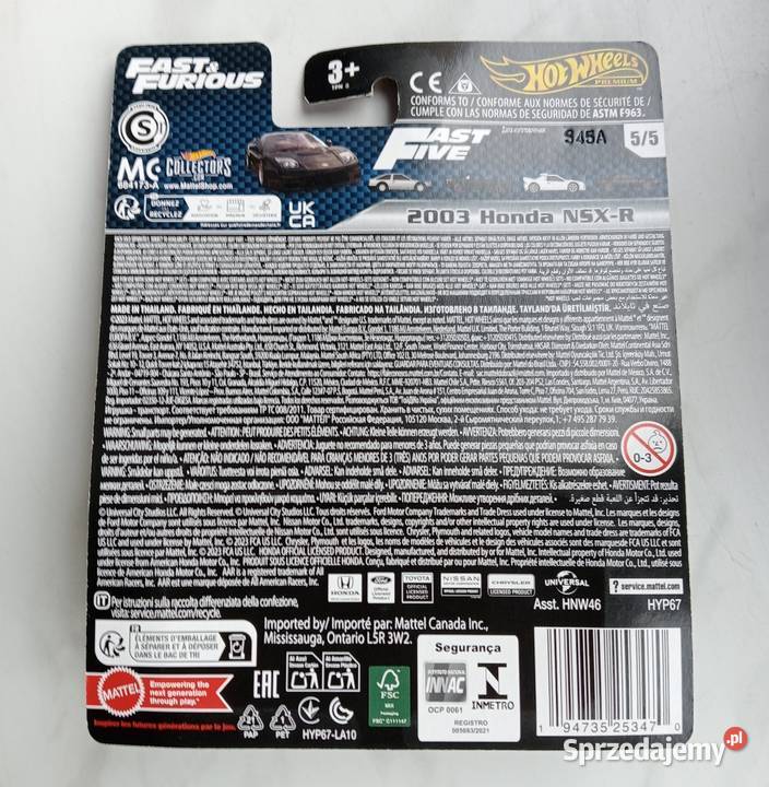 Hot Wheels 2003 Honda NSXR Premium stan wysyłka Jaworzno