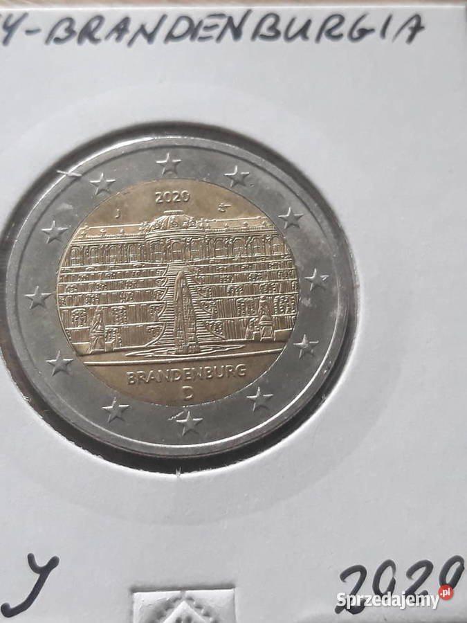 2 Euro Brandenburgia Niemcy 2020 r men G i J Kolekcje Konin sprzedam