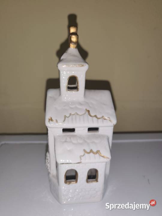 Świecznik domek porcelanowy kościół na świeczkę Wrocław sprzedam