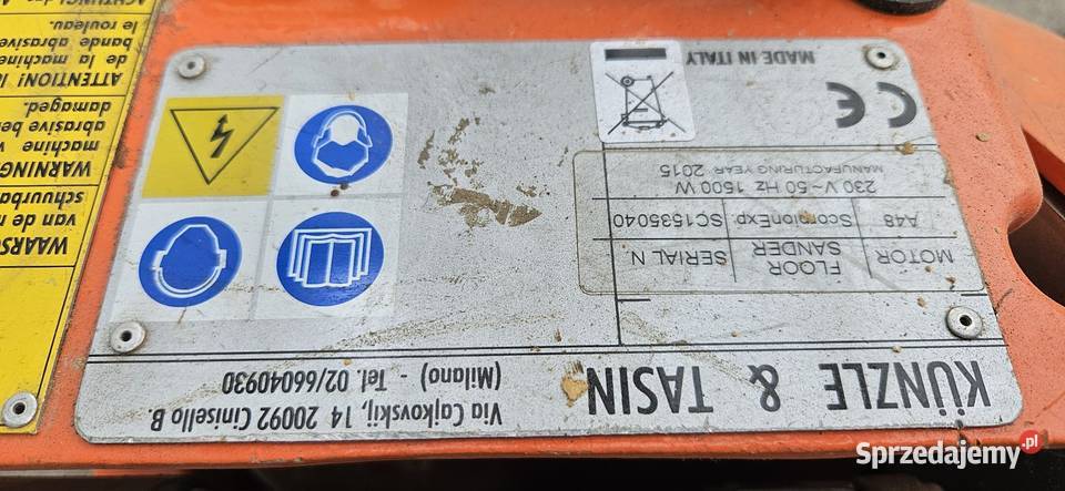 Cykliniarka do drewna Kunzle Tasin cykliniarka Pozostałe
