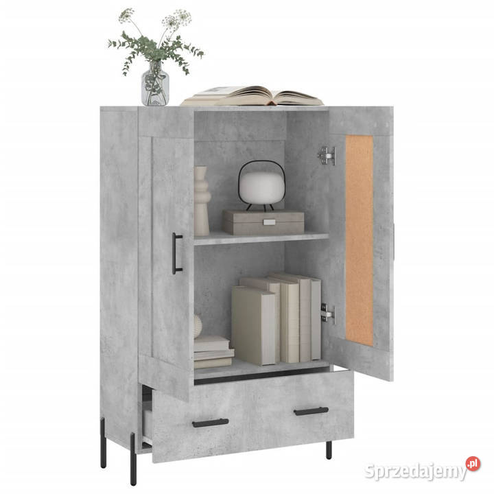 Wysoka szafka szarość betonu 695x31x115 WM830336 Warszawa