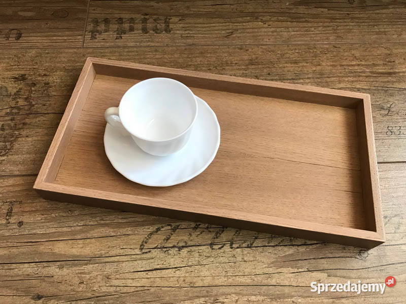 Drewniana taca tacka podstawka 18x35 Kielce