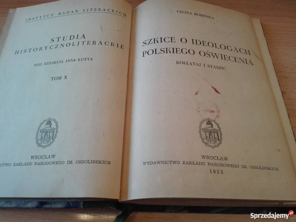 Szkice o ideologach polskiego Oświecenia Gdańsk sprzedam