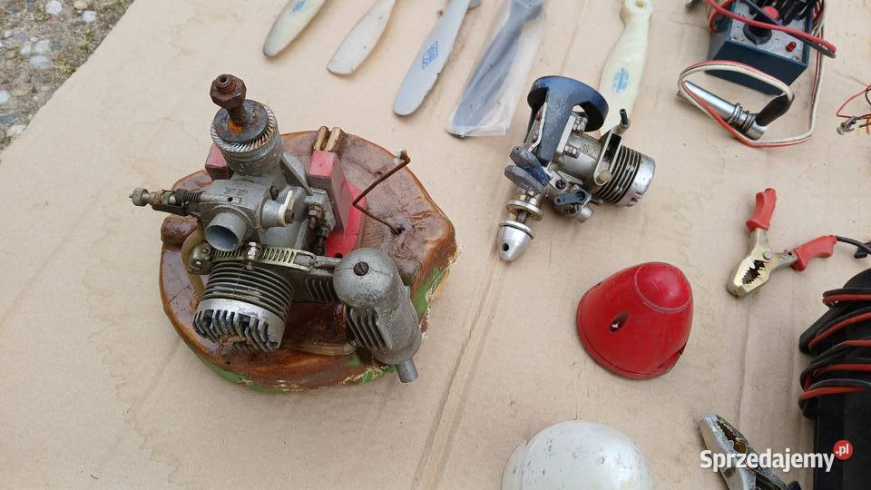 Nadajnik i odbiornik dwa silniki modelarskie dolnośląskie Gryfów Śląski