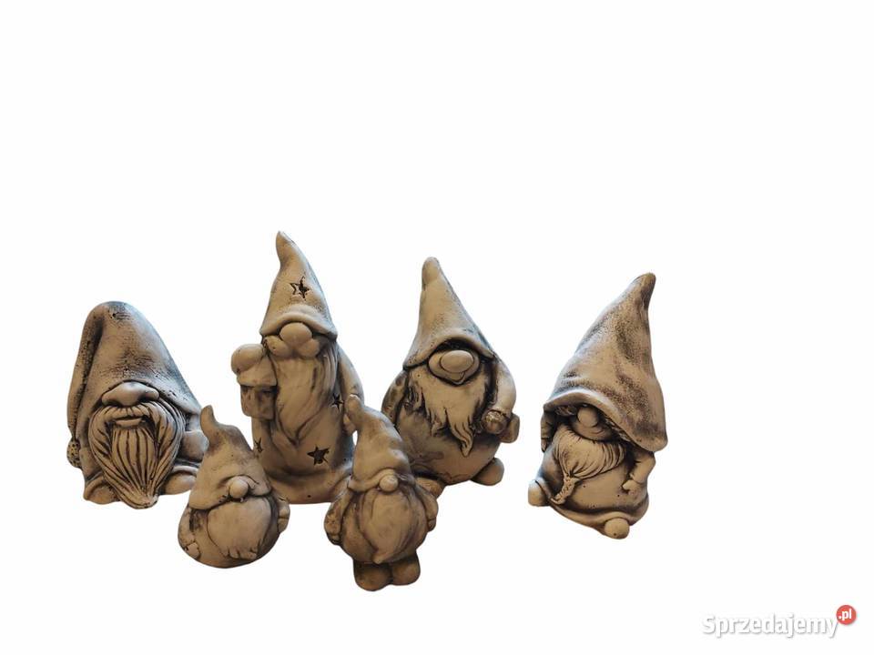 Komplet skrzatów ogrodowych skrzaciki krasnale