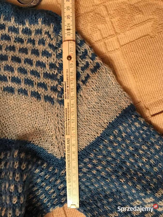 Suknia damska dziergana druty robota własna 4648 Zbąszynek sprzedam