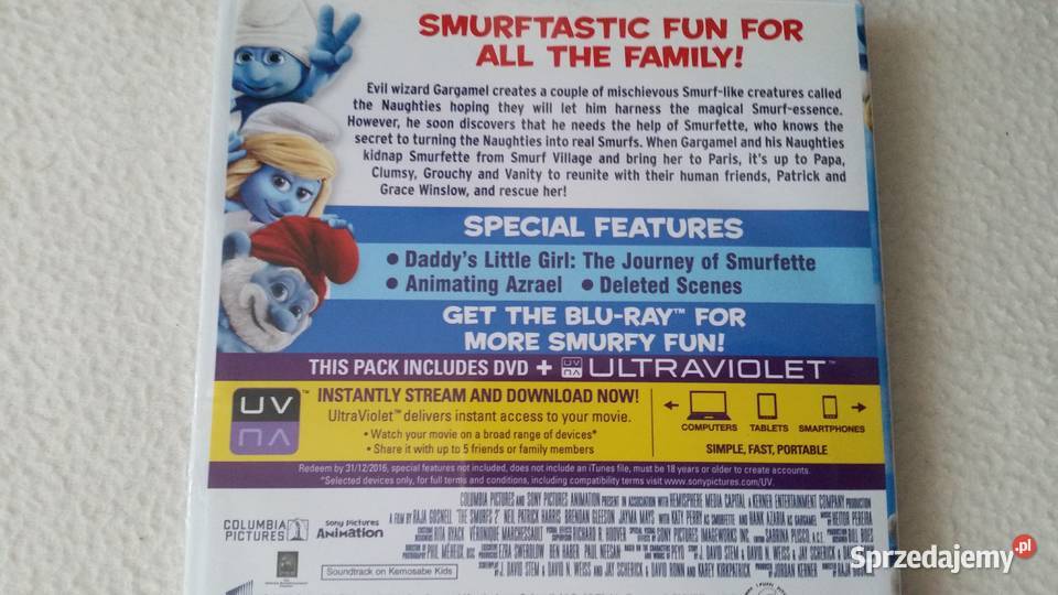 THE SMURFS 2 2013 Columbia Pictures Sony DVD Kultura i Rozrywka Puławy