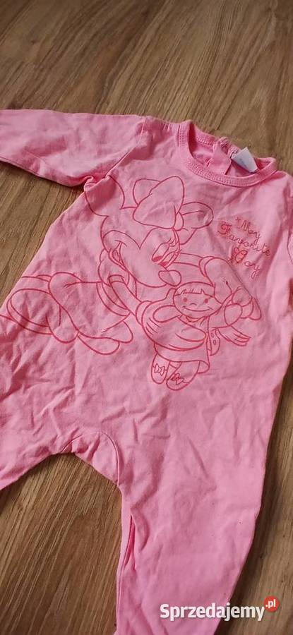 Różowy pajacyk z nadrukiem dziewczynka