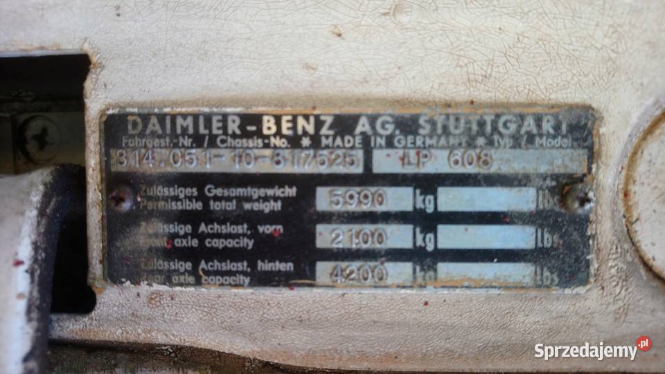 Mercedes LP 608 kamper laweta wywrotka