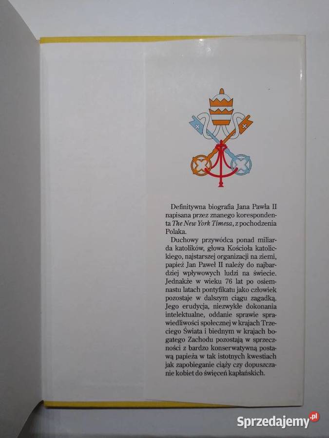 Papież Jan Paweł II Biografia Tad Szulc Rok wydania 1996 Gdańsk