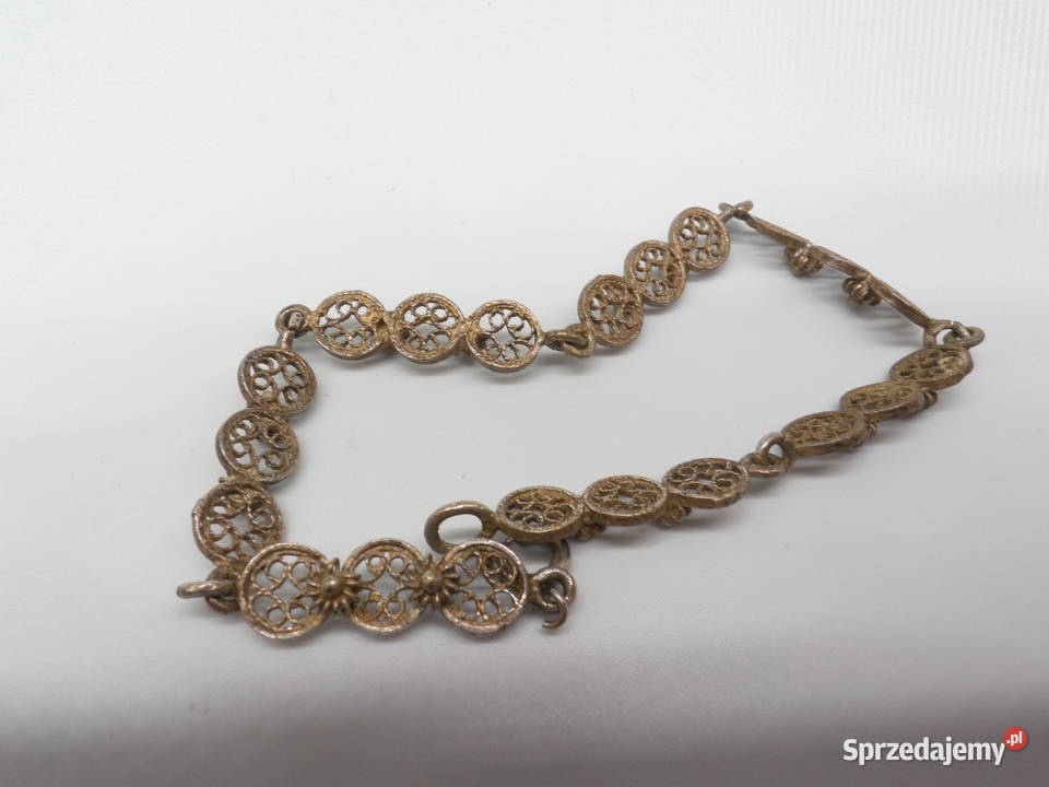 Stara Bransoletka Filigran Vintage Ażurowa Raszków
