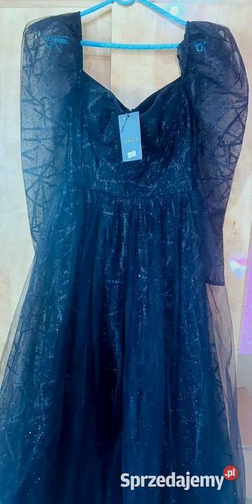 Luksusowa czarna długa suknia wieczorowa Białystok