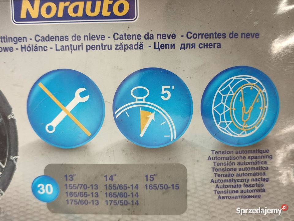 ŁAŃCUCHY ŚNIEGOWE 1 PARA NORAUTO 313873 13 15 lubelskie sprzedam