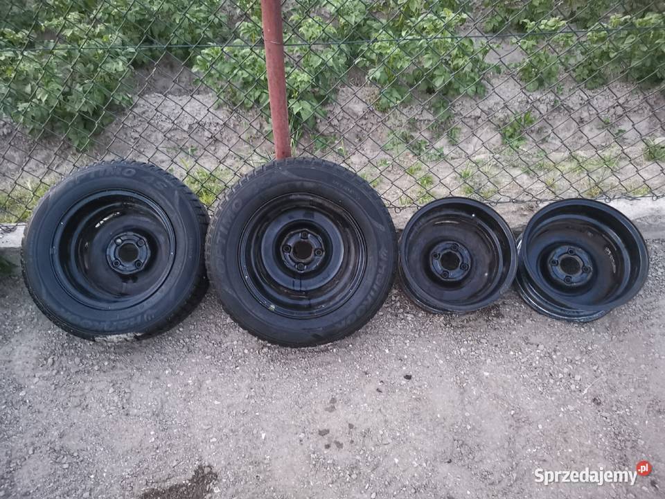 Felgi stalowe Golf II 13 4x100 opony zimowe stalowe