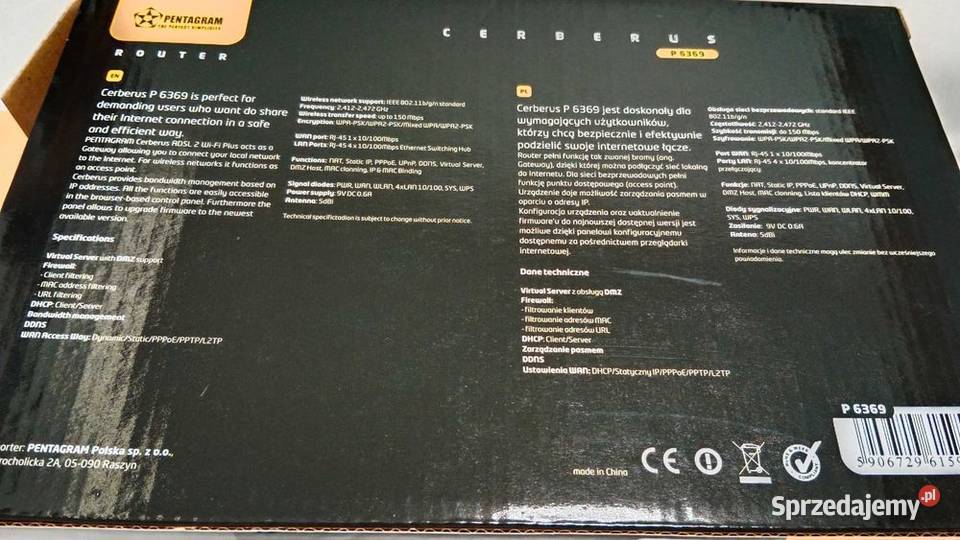 Router bezprzewodowy WiFi 80211n Pentagram Ełk