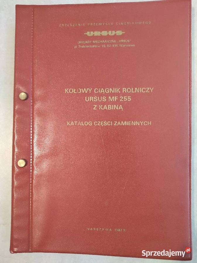 Katalog MF Massey Ferguson 255 z kabiną PRLu Warszawa