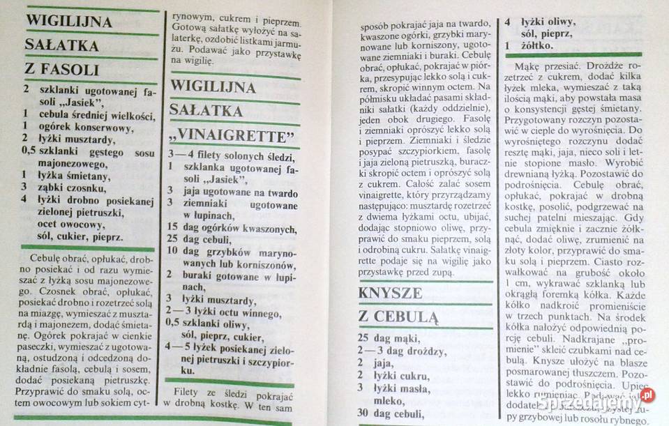 Potrawy wigilijne Zofia Zawistowska lubelskie Chełm sprzedam
