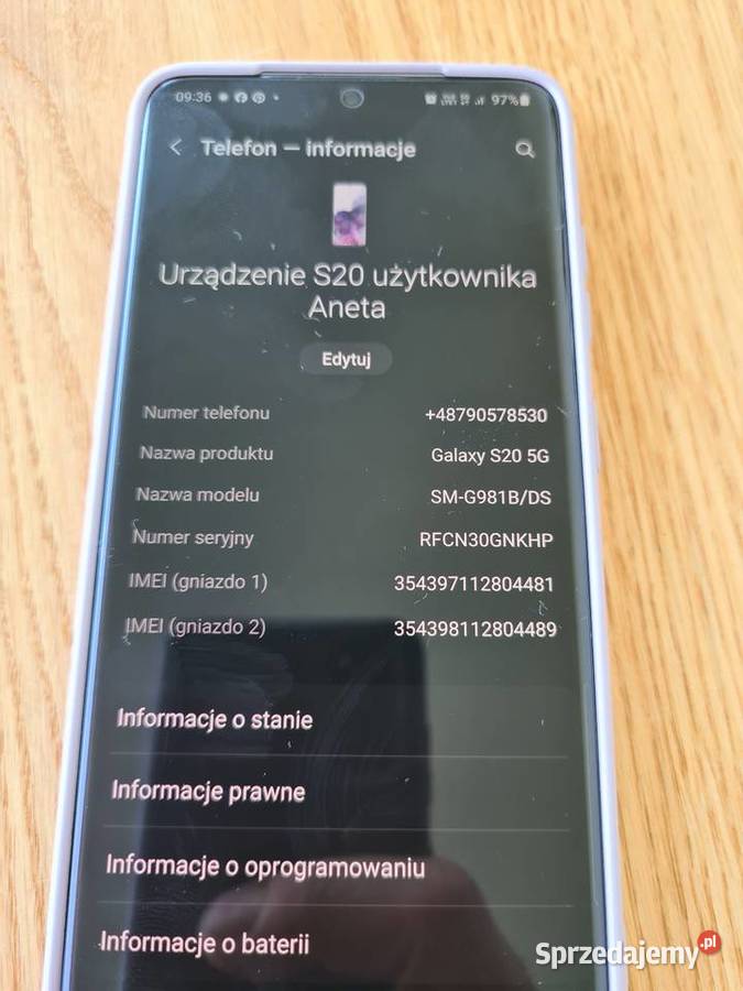Samsung galaxy s20 128gb Świerzowa Polska