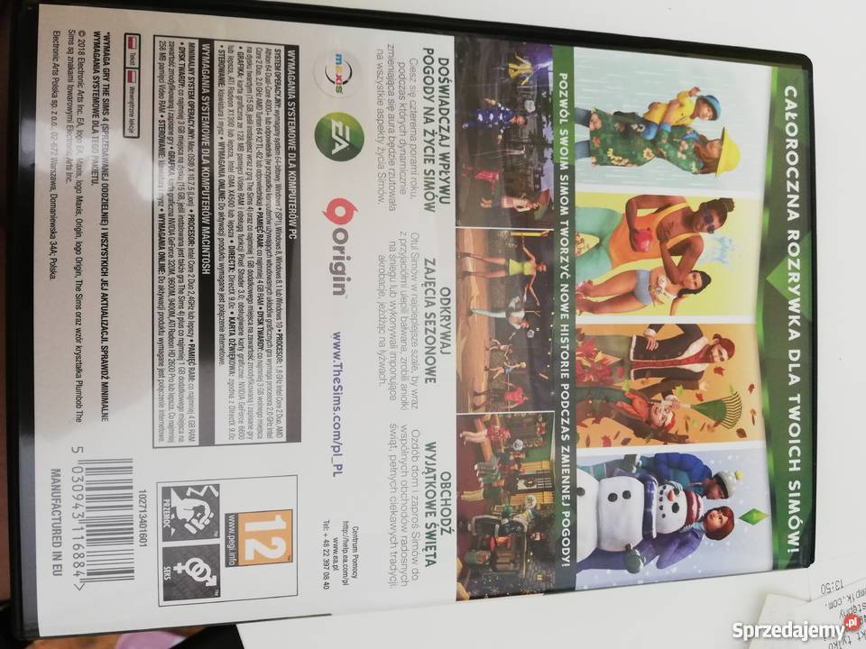 The sims 4 Cztery pory roku nowe Komputerowe PC Warszawa sprzedam