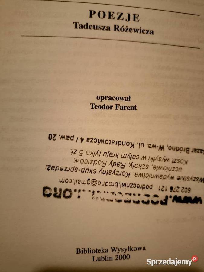 Poezja Różewicz unikat księgarnia Praga Warszawa