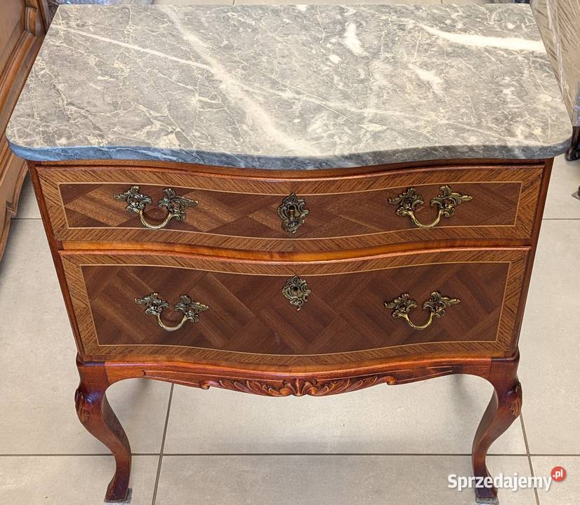 Piękna komoda intarsje marmursklep Dąbrowa Dąbrowa Górnicza