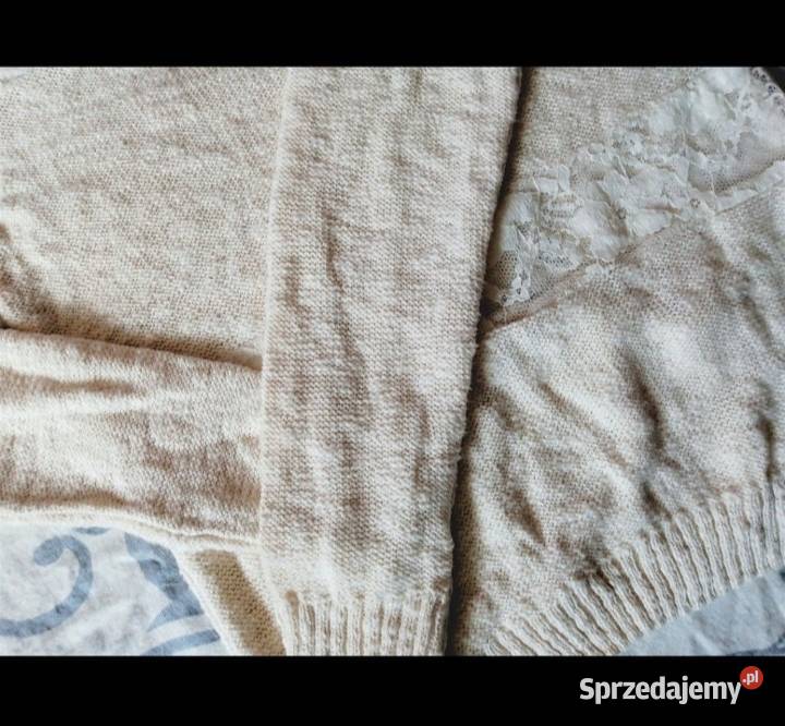 100 BAWEŁNA sweter sweterek Jessica CA Wstawki Swetry i golfy Leszno sprzedam