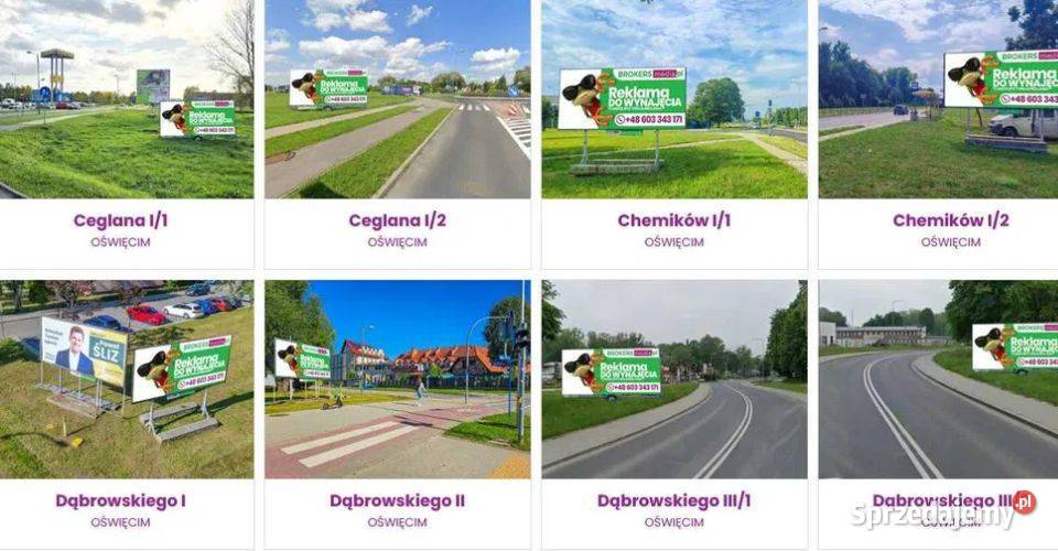 Reklama Billboard Oświęcim Fabryczna Wydruk Zator reklama