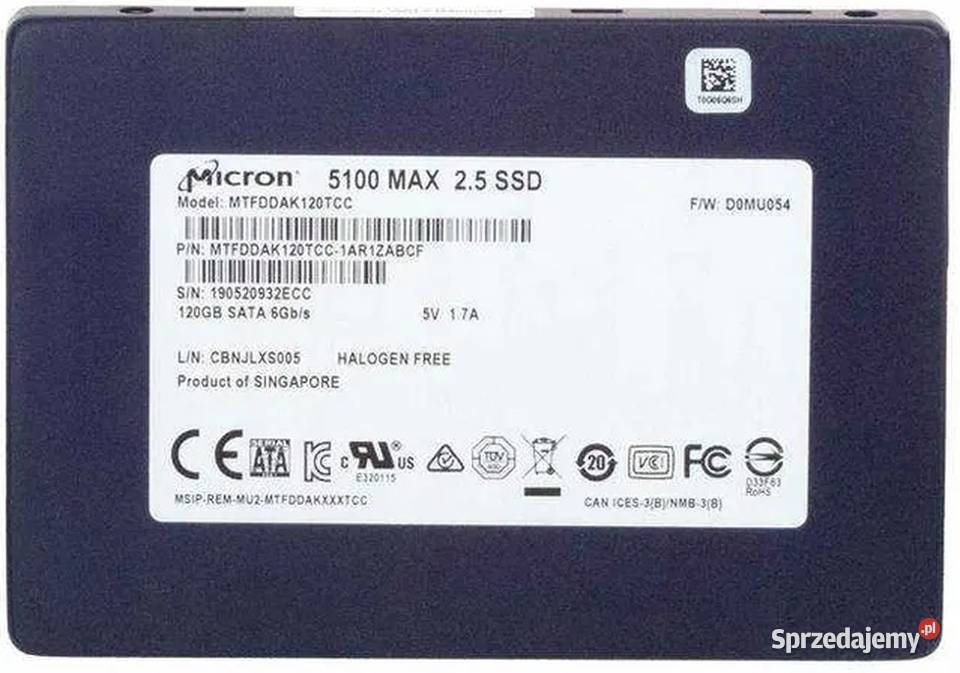 Dysk SSD 120GB 25 szybki bezgłośny do laptopa i Dyski Warszawa