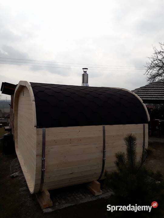 Sauna Owalna Ogrodowa Wyposażona Sauna Beczka warmińsko-mazurskie Szczytno
