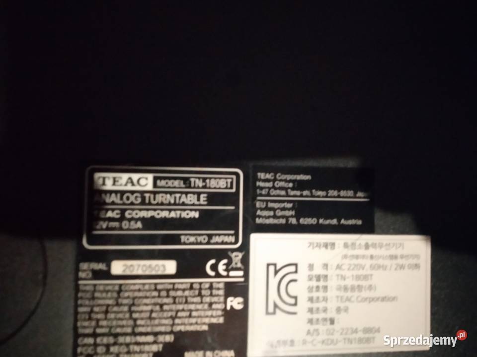 Gramofon TEAC TN 180 BT Gramofony Gliwice sprzedam