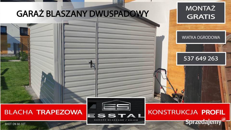 Garaż Blaszany Witaka Ogrodowa Schowek Ogrodowy Brzeziny