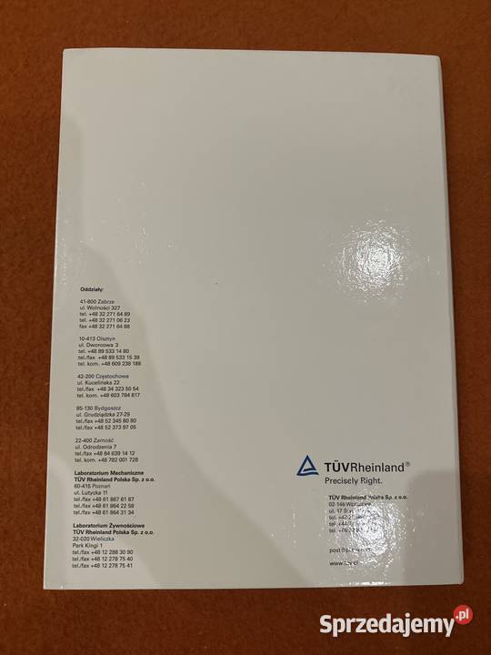 Teczka TUV Rheinland A4 twarda oprawa reklamowa Zabrze