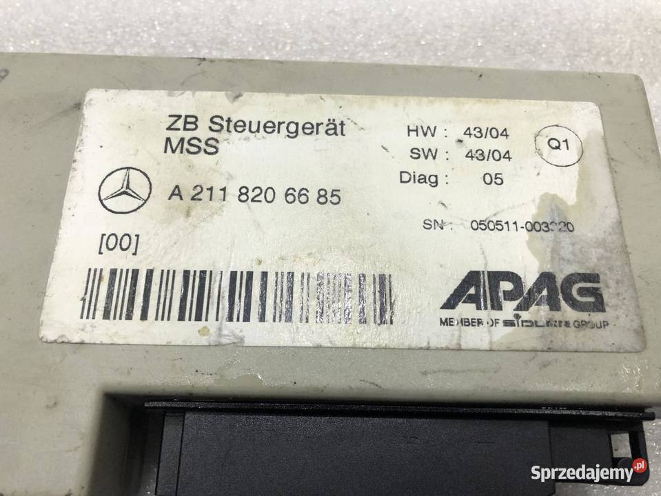 MODUŁ STEROWNIK MERCEDES EKLASA W211 A2118206685