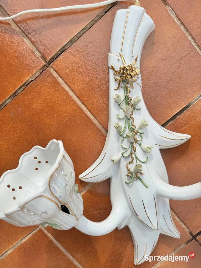 Kinkiet lampa ścienna ceramiczna porcelanowa Garwolin sprzedam