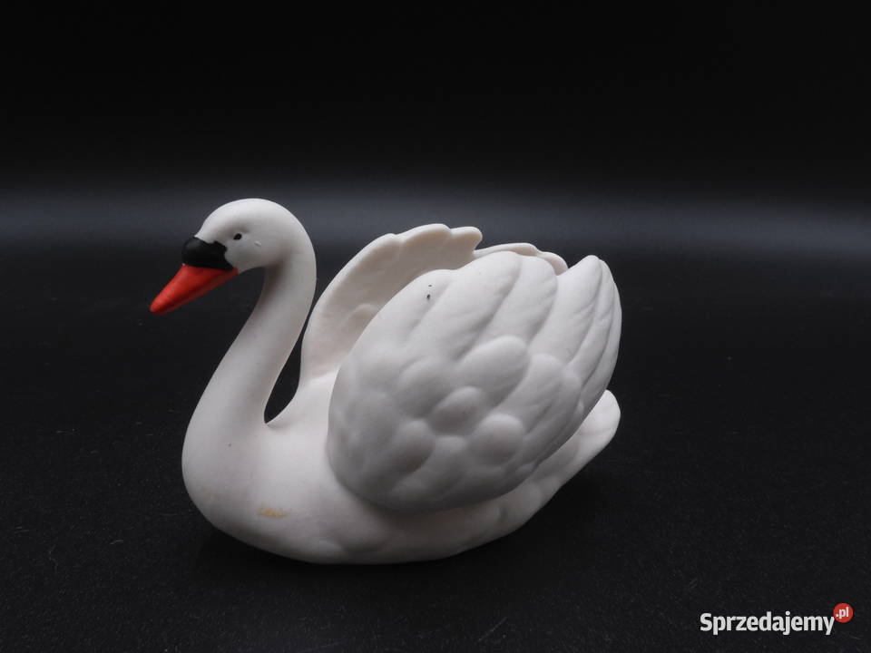 Figurka Goebel ŁABĘDŹ BISKWIT Porcelana i szkło