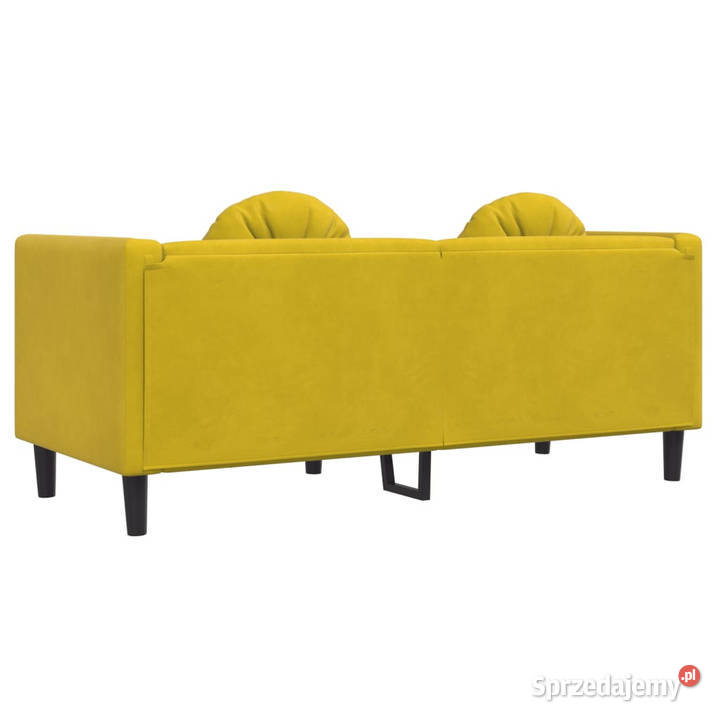 Sofa 2osobowa z poduszkami żółta aksamit mazowieckie Warszawa