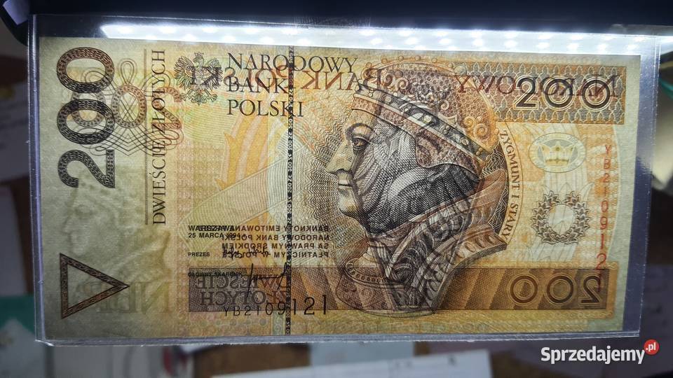 Rzadkosc 200 Złotych 1994 YB błąd druku BRAK Warszawa