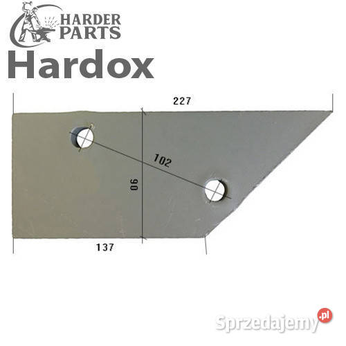 Płoza krótka HARDOX 24061911L części do pługa Suwałki