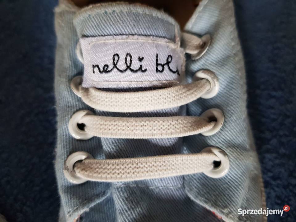 Trampki Nelli Blu błękitne kwiatuszki letnie Kielce