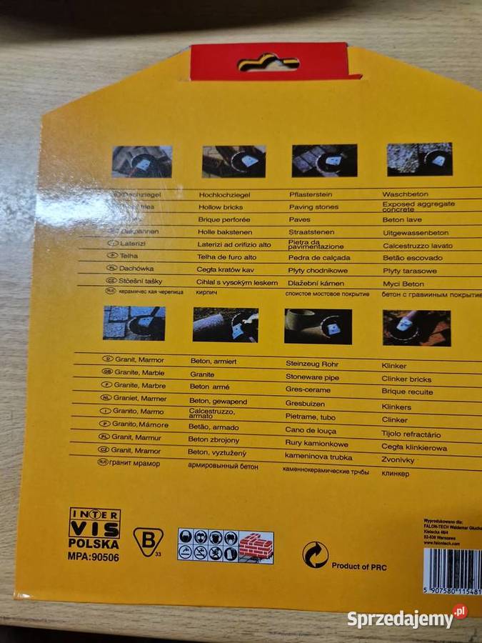 INTERVIS 230mm x 223mm TARCZA DO BETONU GŁĘBOKIE Głogowa sprzedam