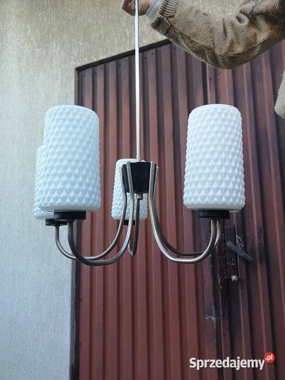 Żyrandol Lampa Vintage PRL Oryginalna Wisząca wielkopolskie Swarzędz