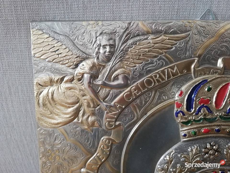 Piękna Ikona Matki Boskiej wskazującej drogę Malarstwo Łódź