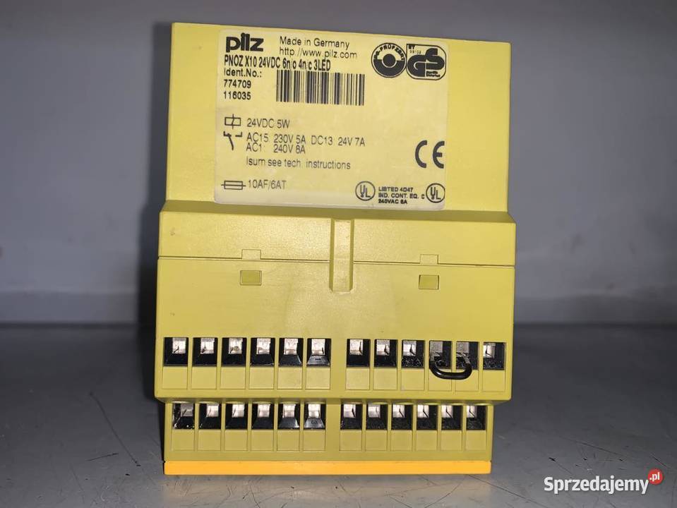 Pilz PNOZ X10 24VDC 6no 4nc 3LED 774709