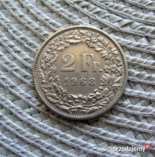 Szwajcaria 2 Franki 1968r wielkopolskie Kalisz