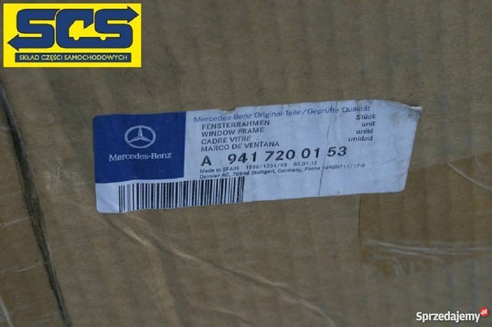 MERCEDES ACTROS RAMKA PROWADNICA SZYBY SPRAWNA Bieleń sprzedam