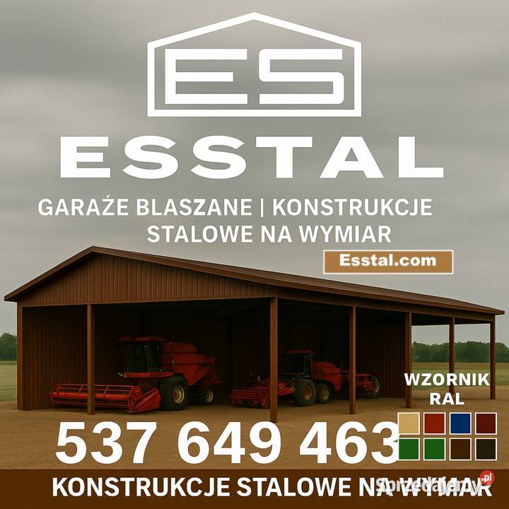 Garaż Blaszany HALA MAGAZYNOWA Wiata OTWARTA sprzedam