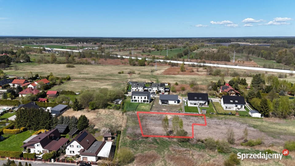 Działka jeziora Miedwie asfalt Zieleniewo