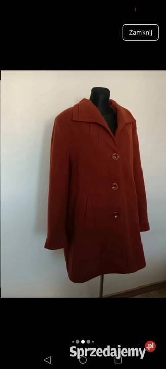 Płaszcz zimowy wełniany z kaszmirem oversize Krosno