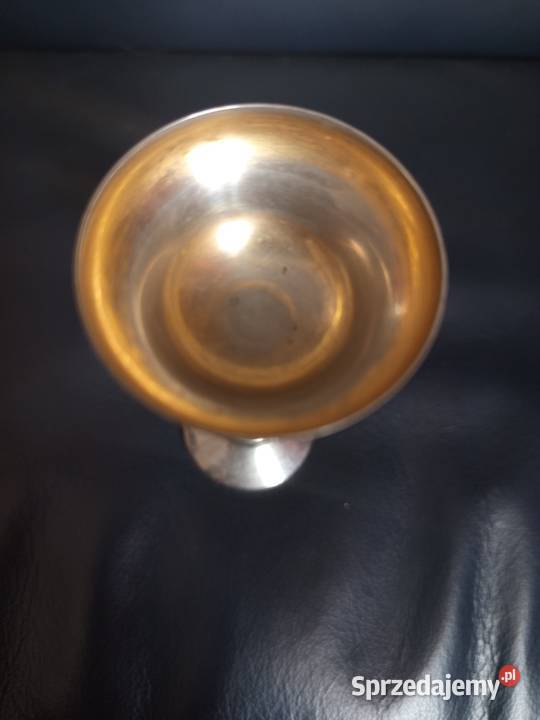 Kieliszek platerowany na nóżce kujawsko-pomorskie Nakło nad Notecią