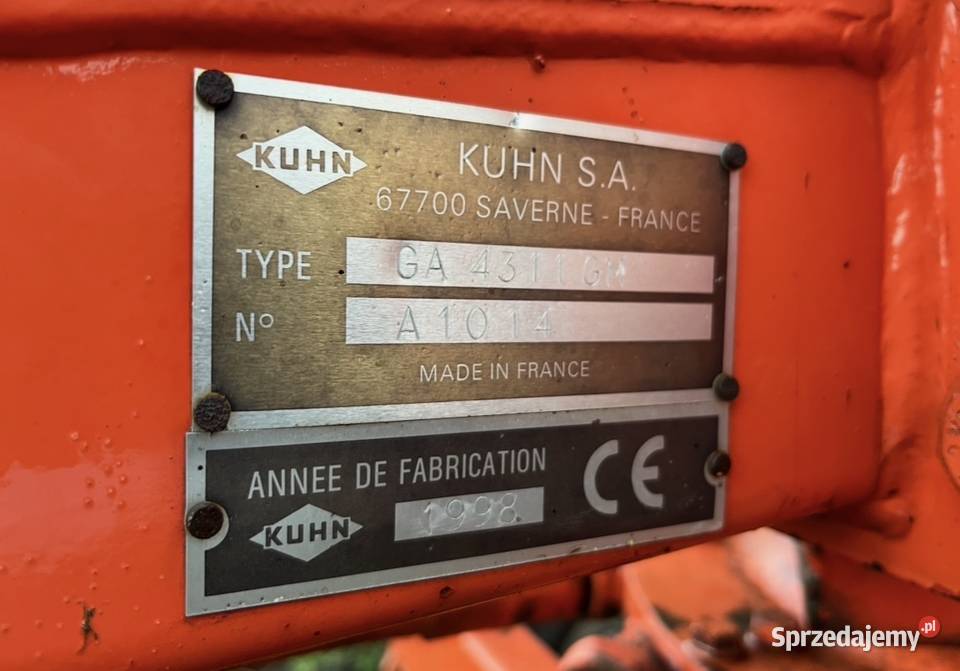 Sprzedam zgrabiarke Kuhn GA4311GM Rokiciny